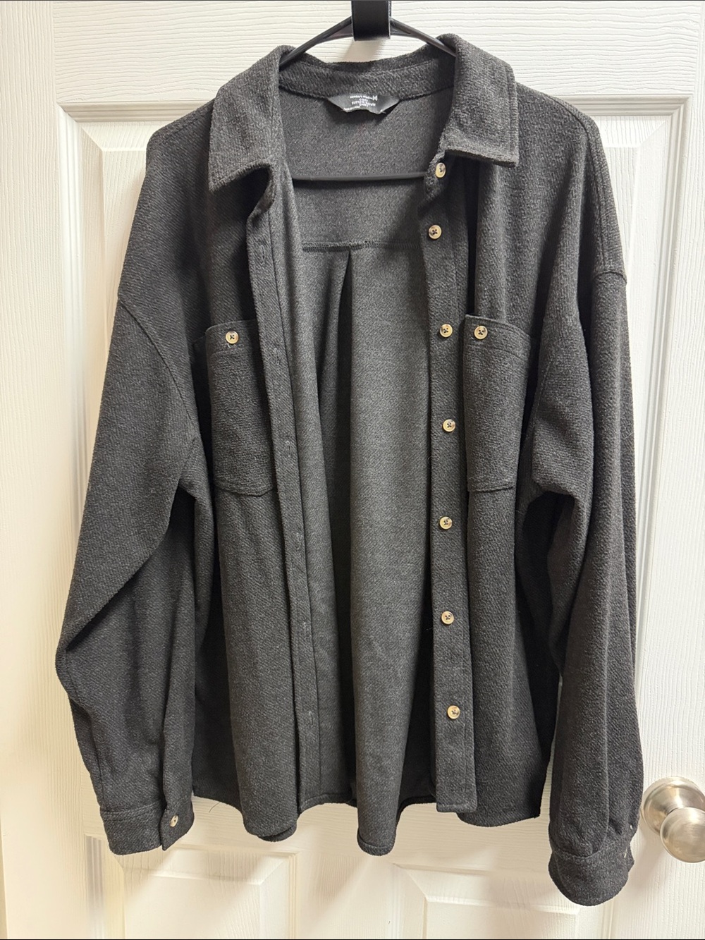 Relaxed Charcoal Shacket - Women